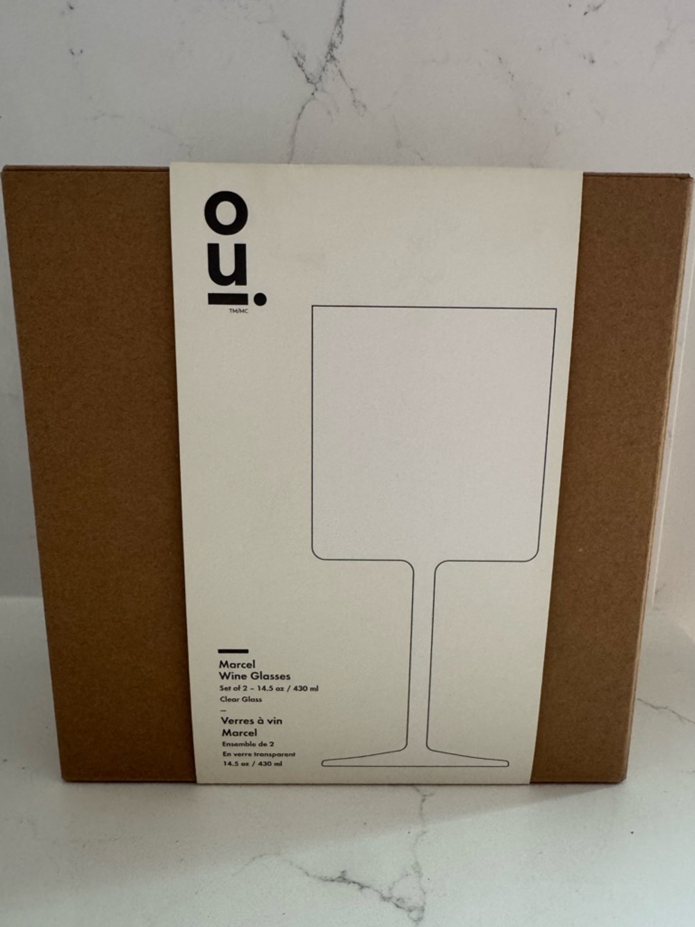 OU. Marcel Wine Glasses - Clear